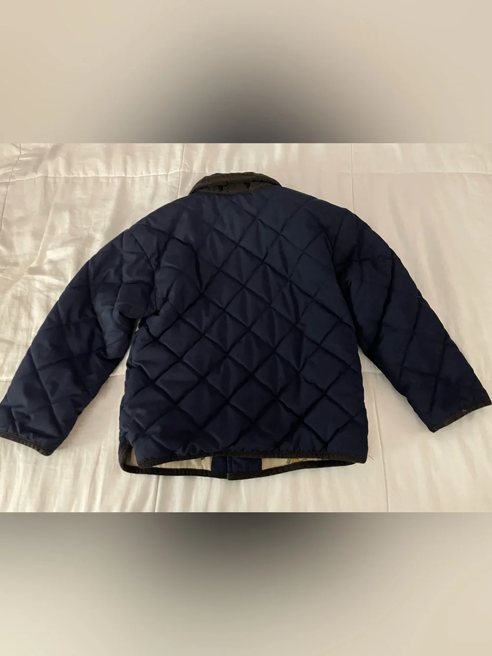 Gap Baby Navy Recycled Quilted Field Jacket 4 Year Corduroy Collar Barn Coat